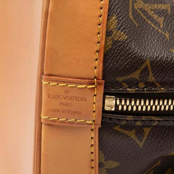 LOUIS VUITTON Brown Monogram Leather Alma PM Bag